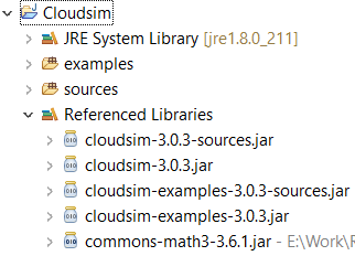 cloudsim reference libraries